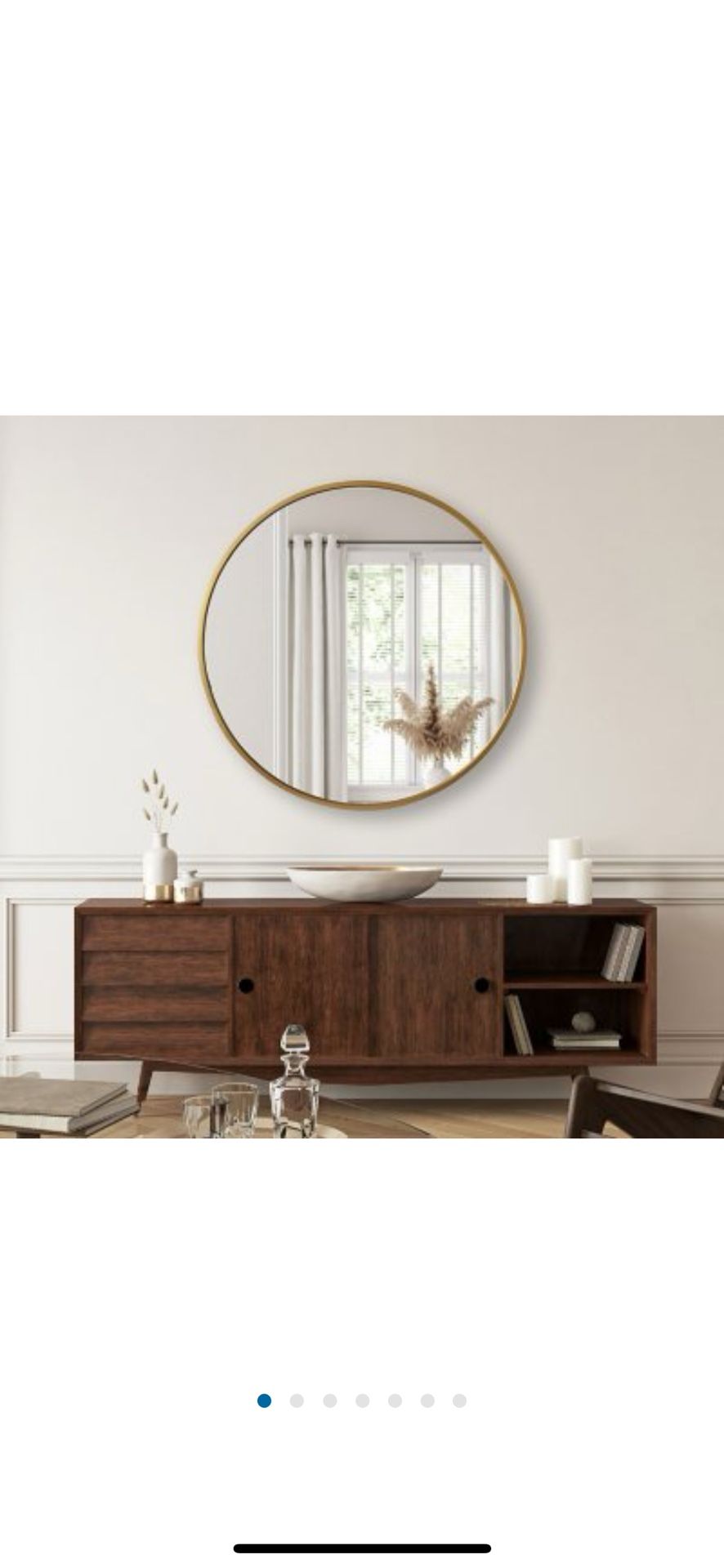 Jill Zarin 36” Elegant Round Metal Wall Mirror Brand New In Box for ...