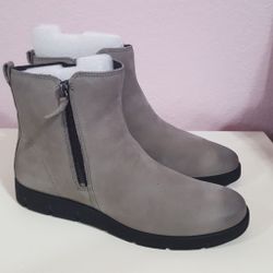 ECCO Bella Warm Grey low cut booties