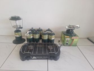 Camping Propane Stove + Coleman Stove + Propane Lantern – Complete Set