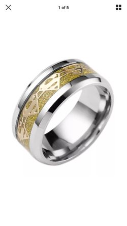 Gold Carbon Fiber Superman Symbol Ring