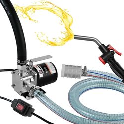 8 GPM Electric Diesel Fuel Transfer Pump Kit, 110V Heavy Duty Portable Oil Pump for Trucks & Equipment