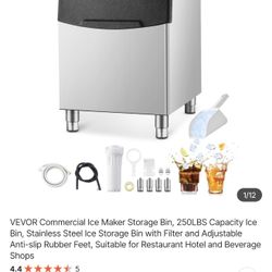 VEVOR Ice Machine 250 Lbs Storage Bin