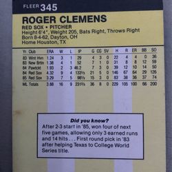 Roger Clemens pitcher baseball card for Sale in Pawtucket, RI