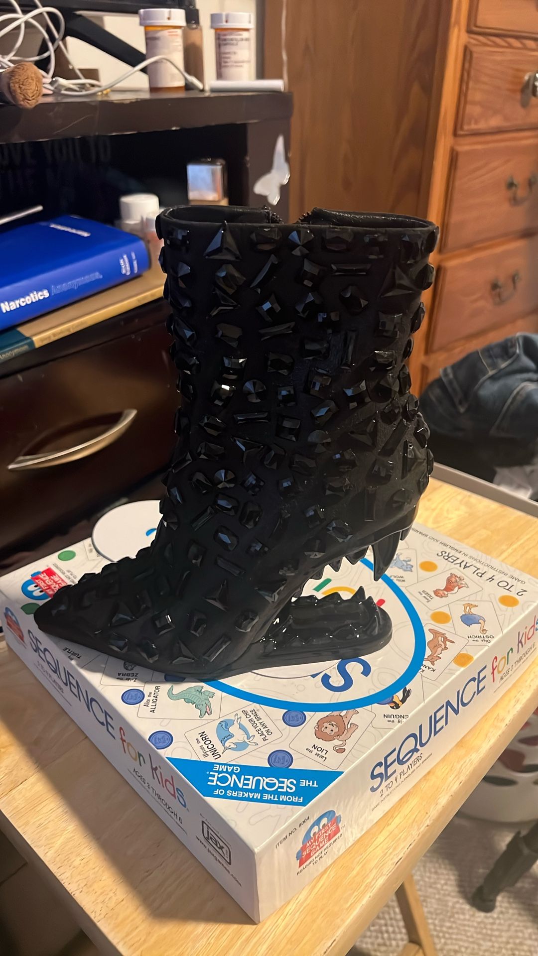 Black High Heel Boots 