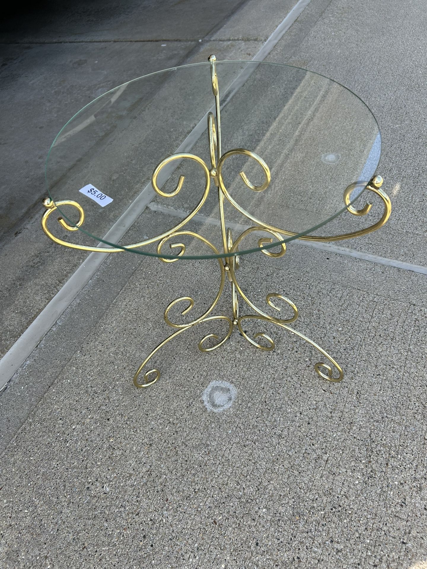 2 Piece Glass Table.