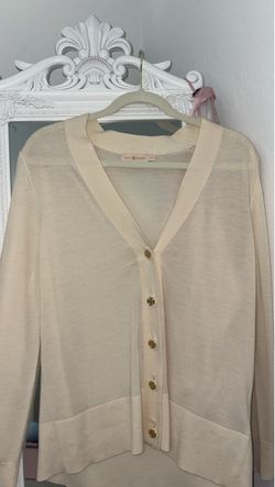 Tory Burch Cream Cardigan Sweater