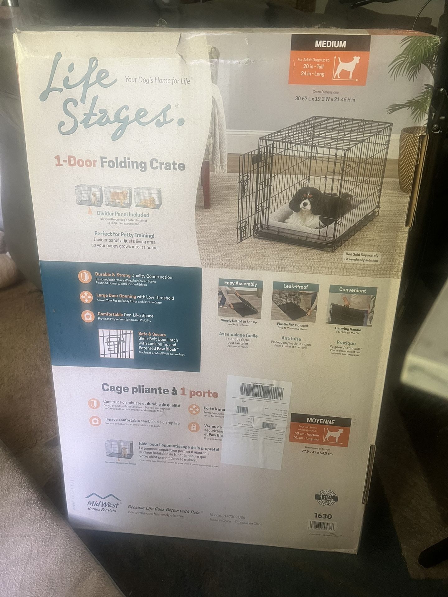 Brand New Midwest 30" Wire Dog Crate - Never Used!
