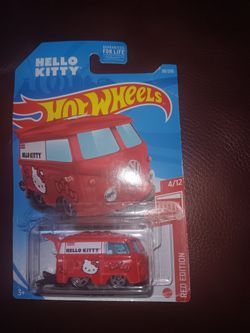 Hot Wheels ~ Target Red Edition Exclusive ~ Kool Kombi ~ “Hello Kitty”