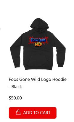 Foos Gone Wild Hoodie Black Size Large