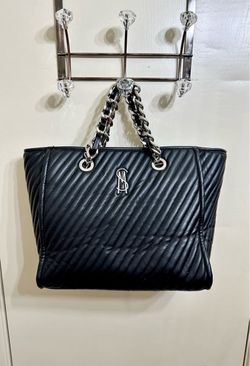 Steve Madden BKATTT-H Large Quilted Chain Shouler Tote Bag