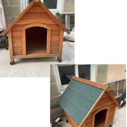 TRIXIE Natura Pitched Roof Dog House, Small, 30" L X 28" W X 30.5" H