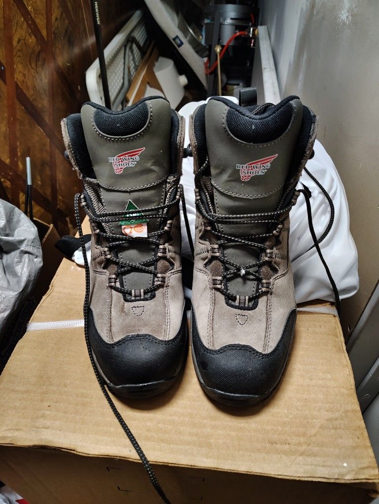 red wings steel toe work boots