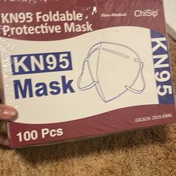 New ChiSip KN95 Foldable Protective Face Masks 100 Pcs  Ask $20 firm