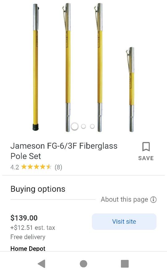 Fiberglass Pole Set