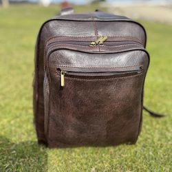 Dark Brown Leather BackpacK