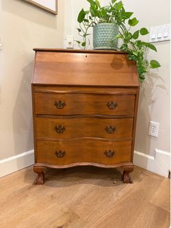 Antique Secretary Desk- Brown Mahogany
