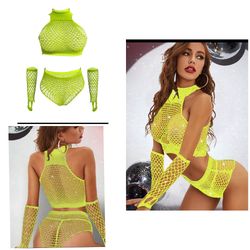 Fishnet bodysuit outfit