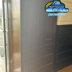 Tall Brown Closet Wardrobe New Ropero Armoire 