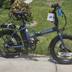 New Concord 20" Folding Bike 36V Class 2 Electric Bike