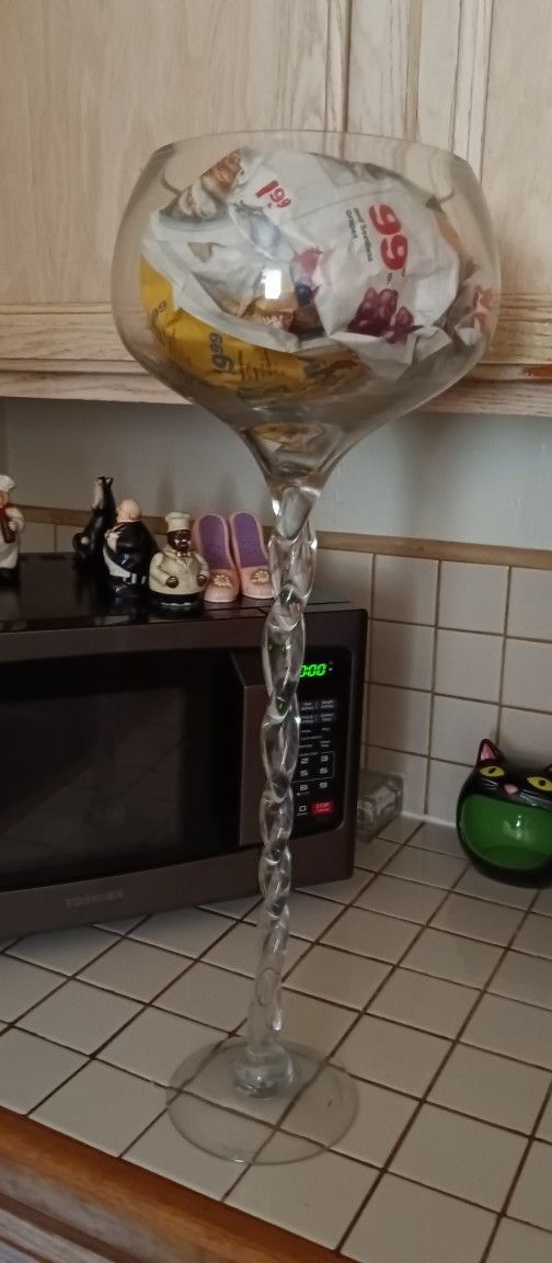 Tall Huge Margarita Glass Decor
