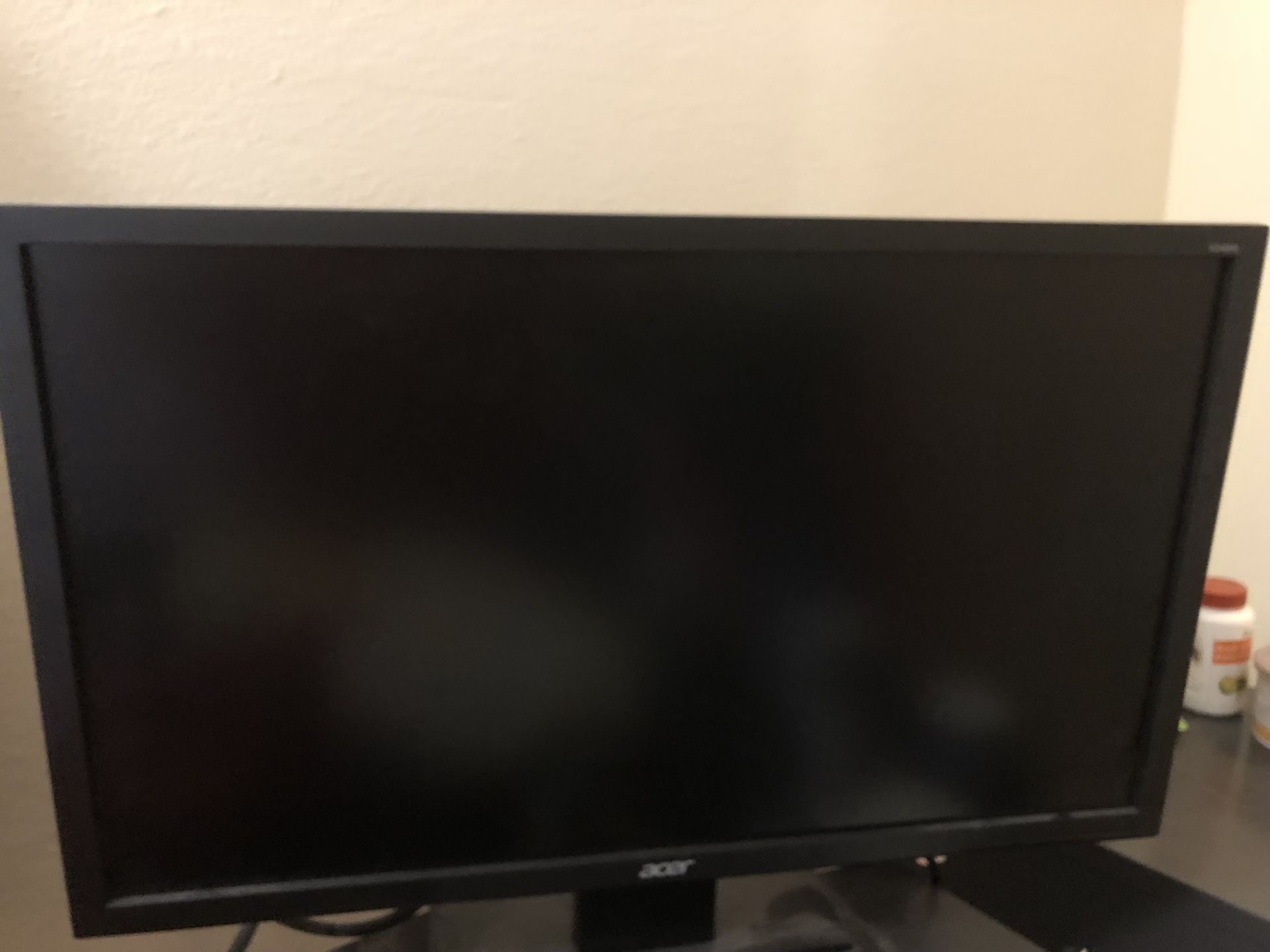Almost new Acer V246Hl monitor with computer cable.