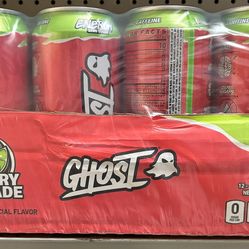 12pk Ghost Cherry Limeade Zero Sugar Energy Drink