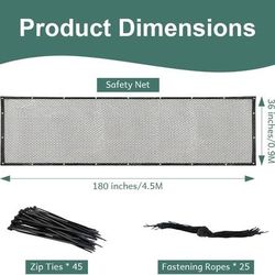 *NEW* Banister Guard Safety Net 15 x 3 ft