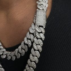 Silver Diamond Cuban Link