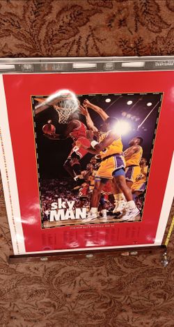 Michael Jordan 'sky man' poster.  1(contact info removed) schedule.