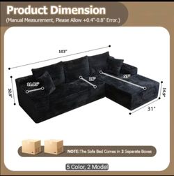 L shaped couch new