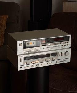 Vintage Technics RS-B18 Tape/Cassette deck + SA-222 Receiver + Realistic Minimus 7 Speakers (Japan)