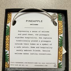Alex and Ani pineapple charm bracelet