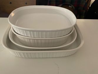 White  Corning wear Serving Dishes