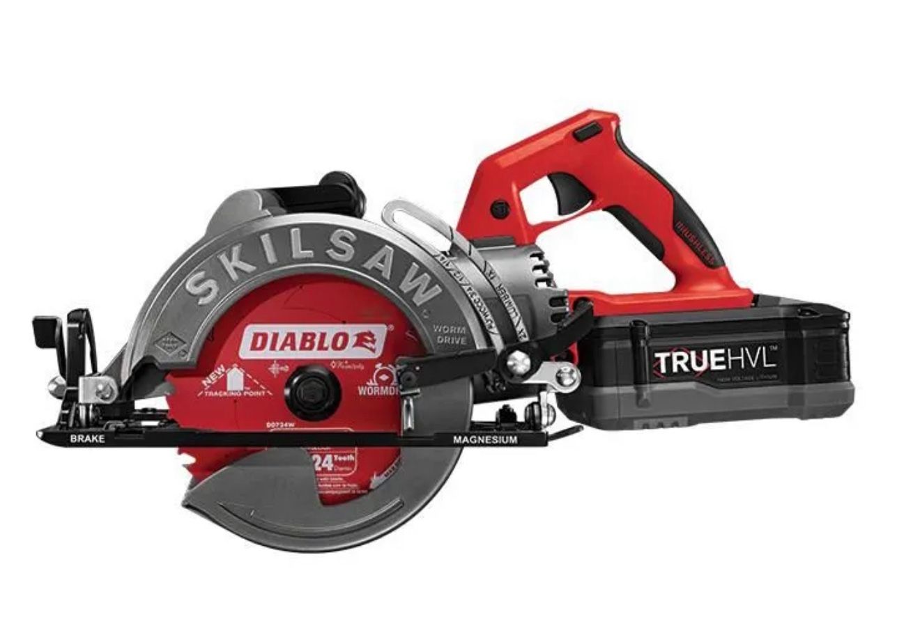 Skil 7-1/4 in. TRUEHVL Cordless Worm Drive SKILSAW with 2 TRUEHVL Batteries, Diablo Blade SPTH77M-22
