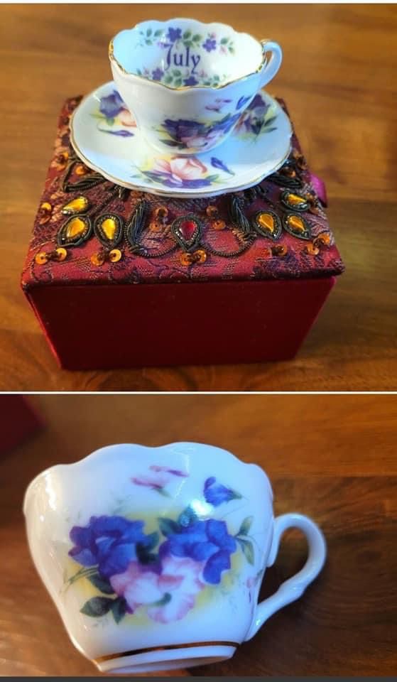 July Fine China Mini Tea Cup With Saucer 