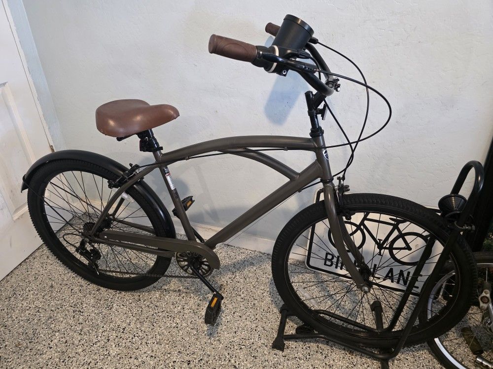 🔥🚲🔥26" Kent Bayside Cruiser Bicycle, Fits Rider 5'4"-5/10", Gray, Adults, Unisex🔥