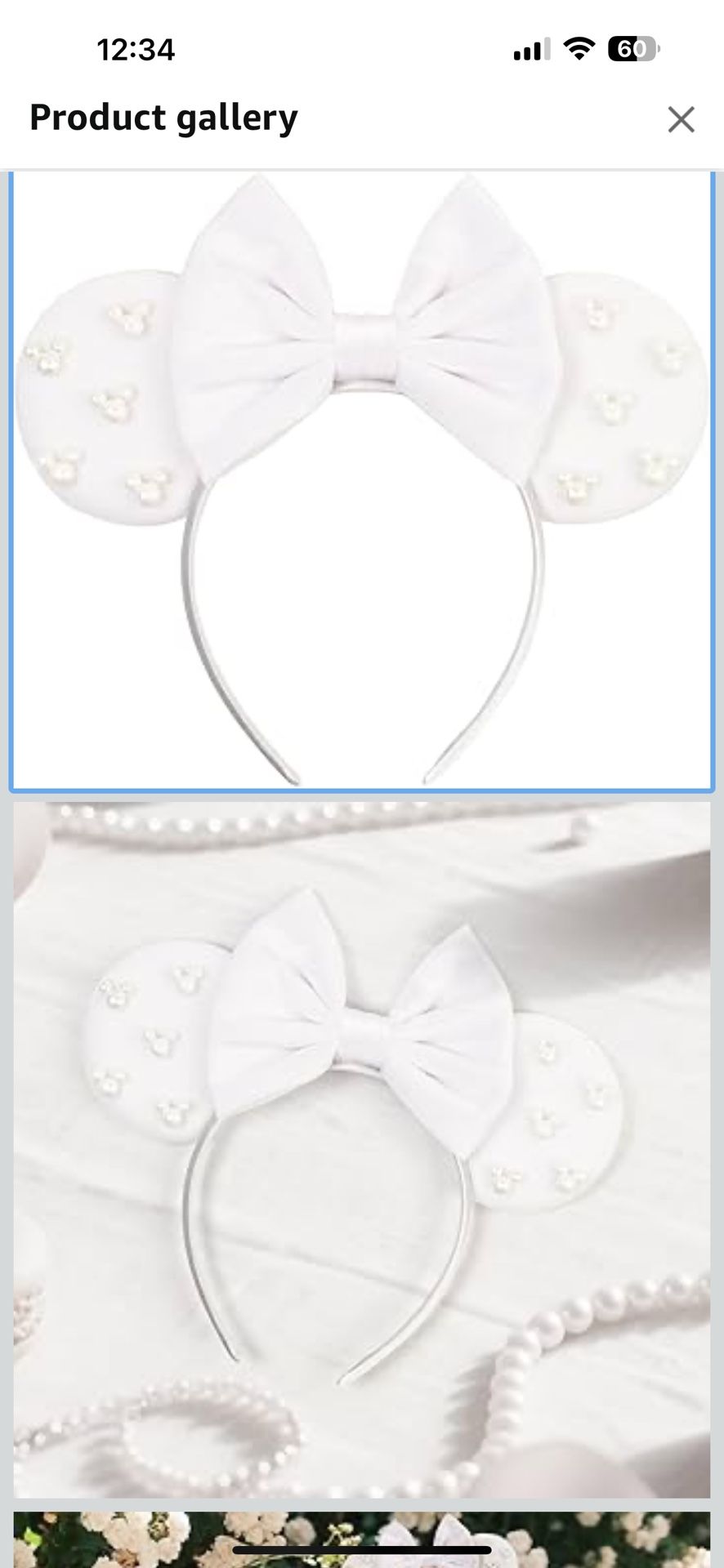 White Minnie Mouse Ears