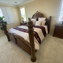 New Cal King Bedroom Set. I Only Used Handful Of Times For Staging 