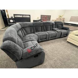 Thanksgiving Black Friday Manual Recliner Sectional Sofa  // Limited Time Offer 
