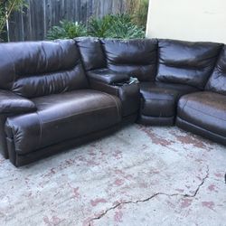 Free Bonded Leather Couch 