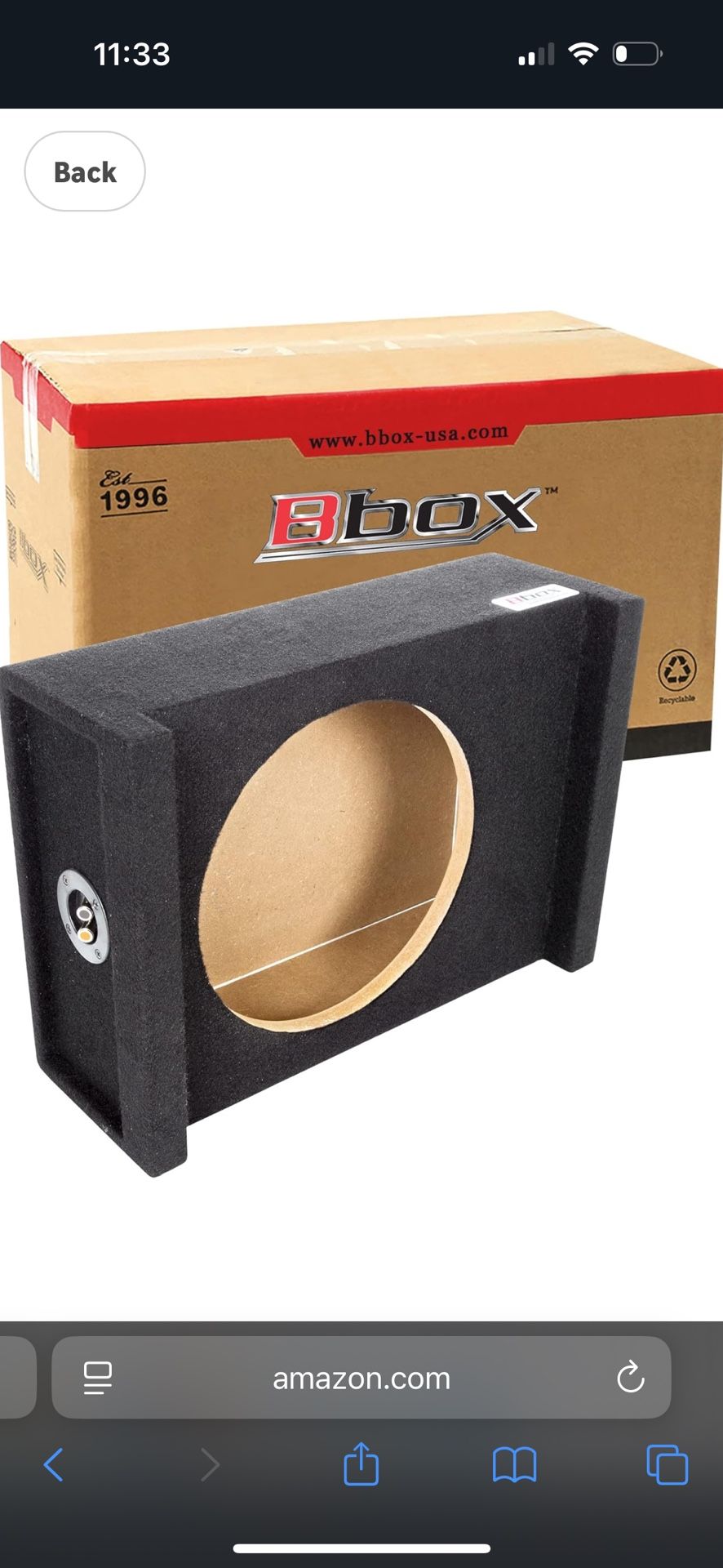 Subwoofer Box 10”