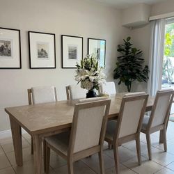 City Furniture Boca Grande Light Tone Dining Table And 6 Chairs! 