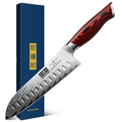 Premium Damascus Santoku Knife – Razor Sharp Chef Upgrade ($69 Retail)