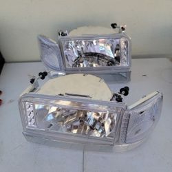 92-96 Ford F150-F350 92-96 Bronco LED Headlights Luces Micas Calaveras Faros Faroles