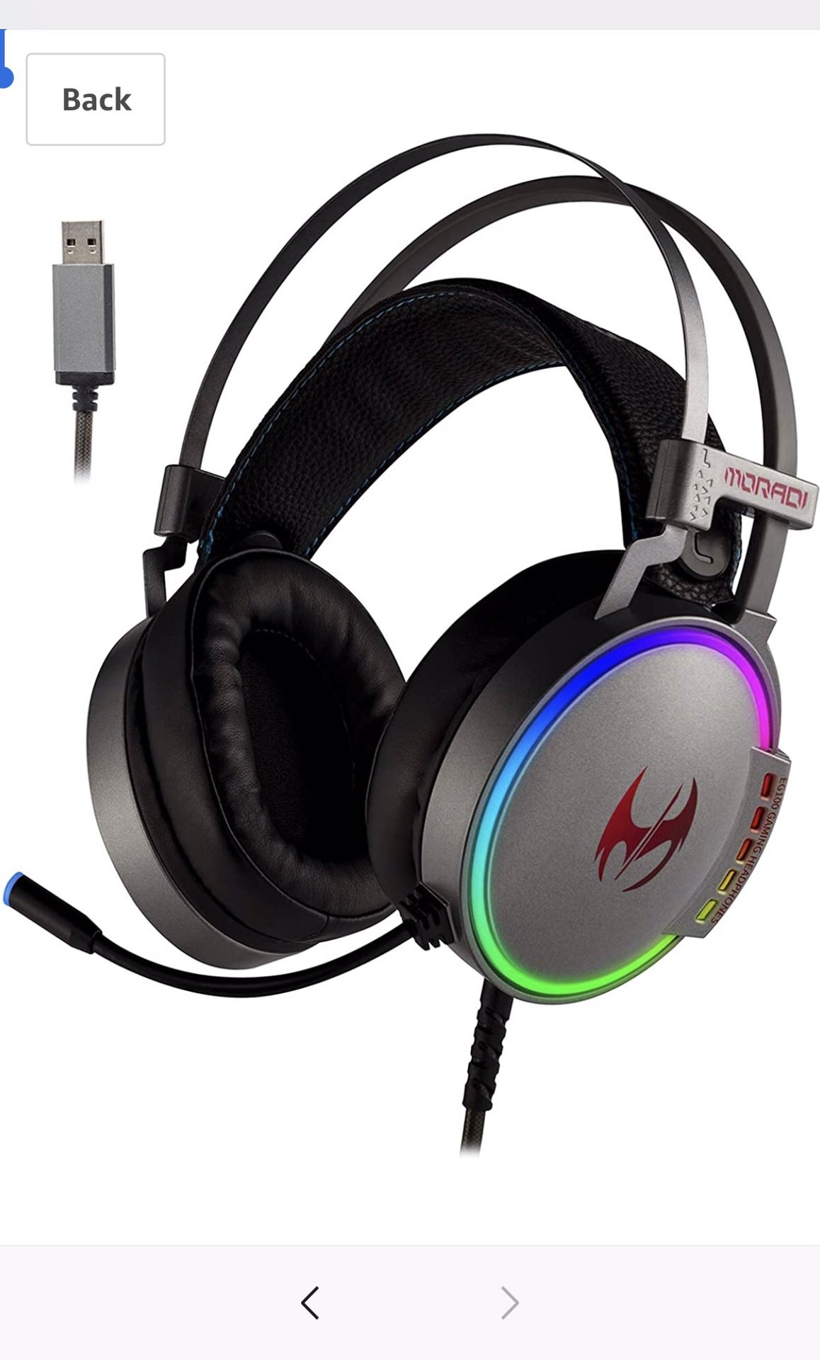 Usb gaming headset (silver)