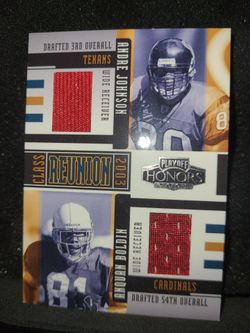 Andre Johnson and anquan boldin game used dual patch card