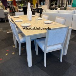 9 Pc Modern Dining Table Set Brand New In Box 