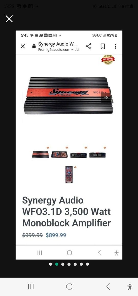 Synergy Audio 3500.1 Amps 