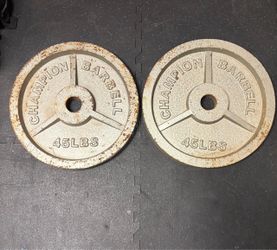 Champion Olympic Barbell 45 lb Weight Plates
