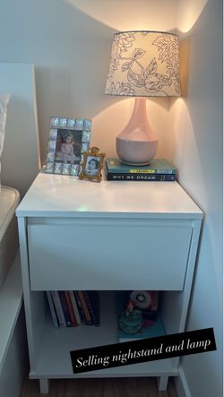 Night stand and lamp